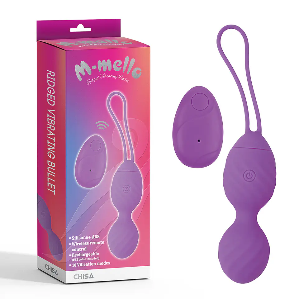 Huevo vibrador a control Ridged MisSweet 1