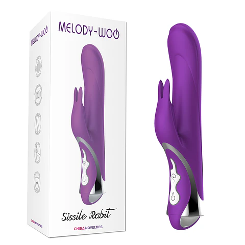 Vibrador de Conejo Sissile Melody CHISA - Punto G, Cabezal Giratorio y 10 Modos