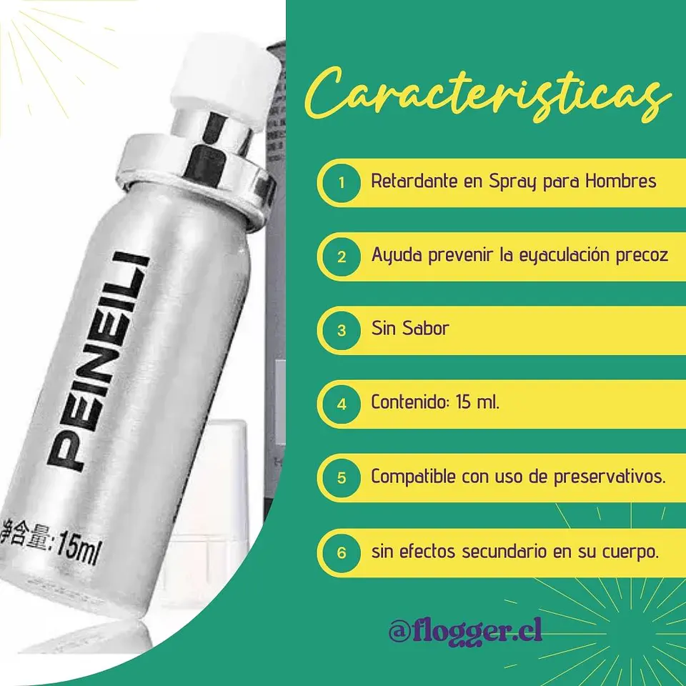Retardante Masculino en Spray PEINEILI 15ml - Prolongador Herbal Eficaz 5