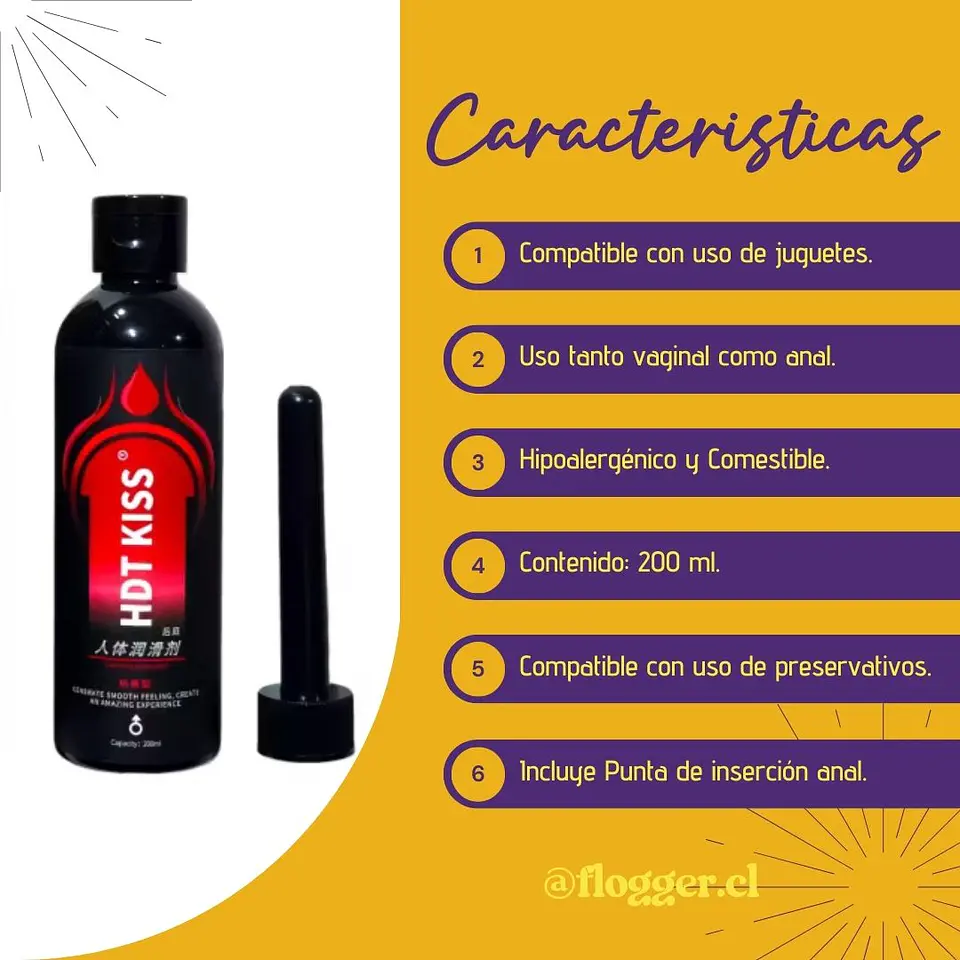 Lubricante Hdt Kiss Efecto Caliente 200ml 2
