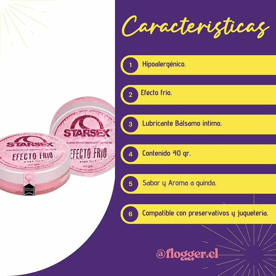 Bálsamo Intimo Efecto Frio sabor guinda 2