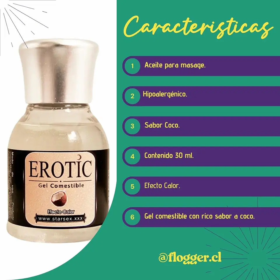 Aceite De Masaje Erotic Coco 30 Ml. 3