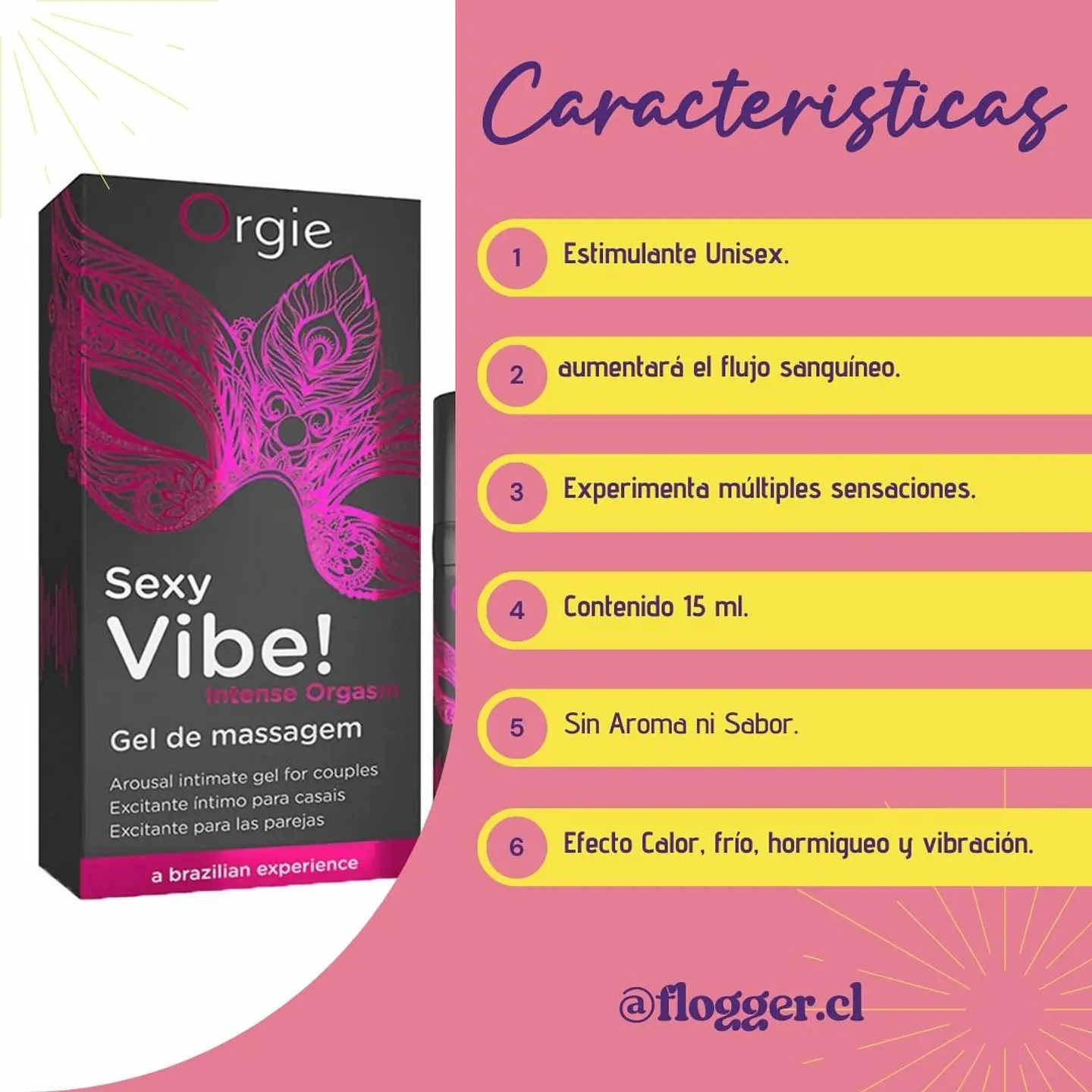 Estimulante Unisex Sexy Vibe Hot 15ml - Efecto Calor, Vibración y Frutilla 4
