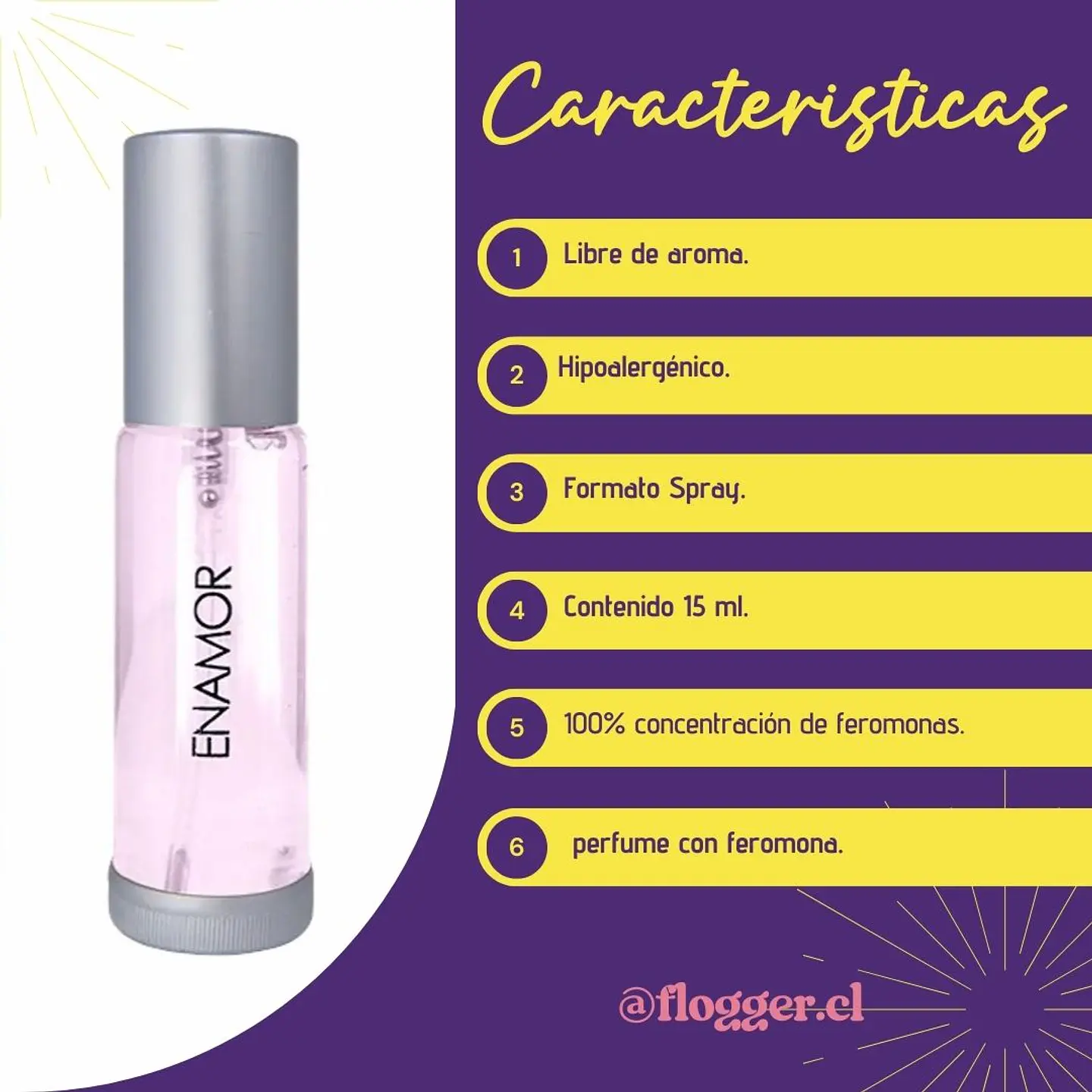 Feromona de Atracción Enamor Femenina 15ml 3