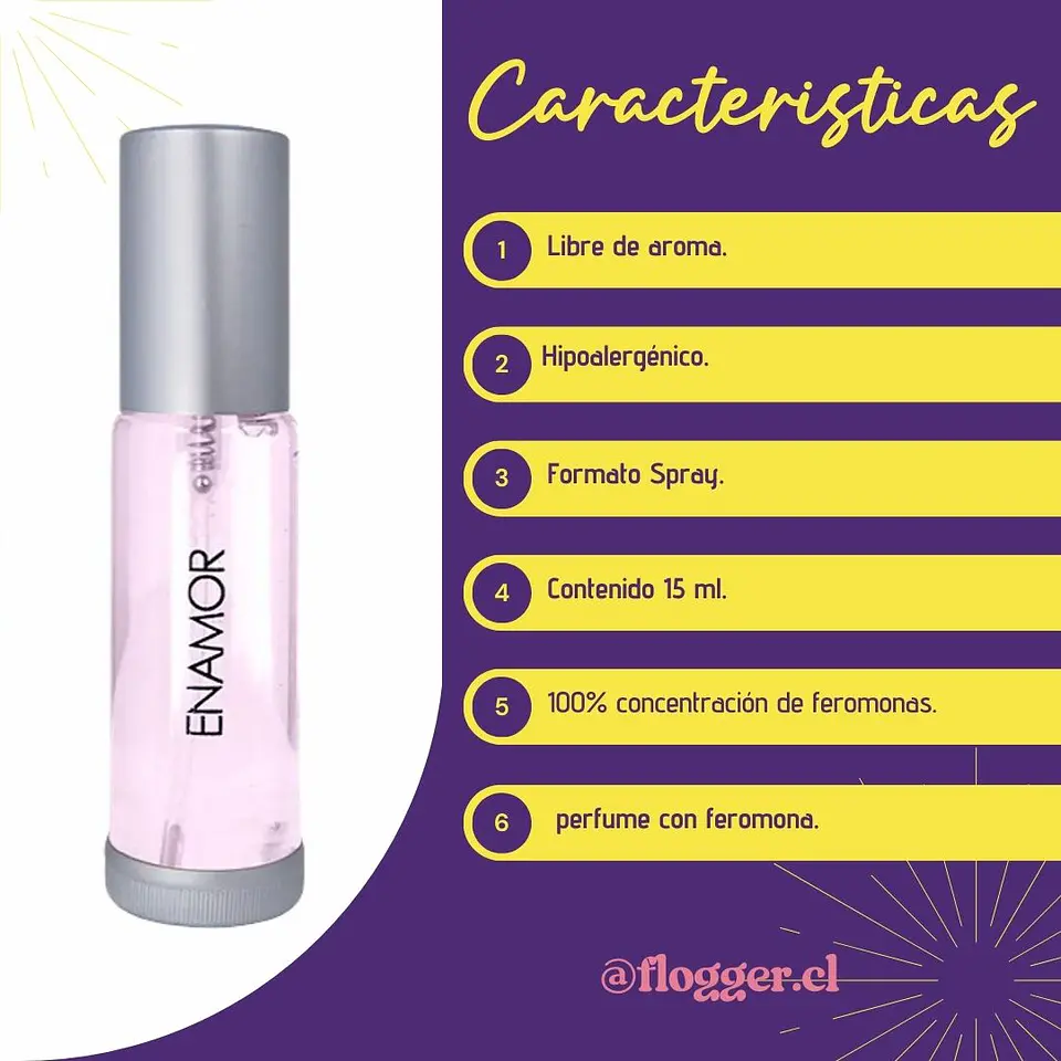 Feromona de Atracción Enamor Femenina 15ml 3