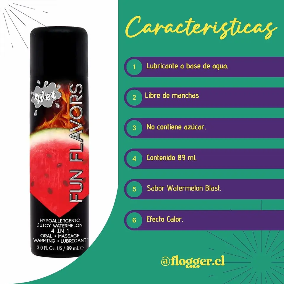 Lubricante Wet Watermelon Blast - 89ml 2