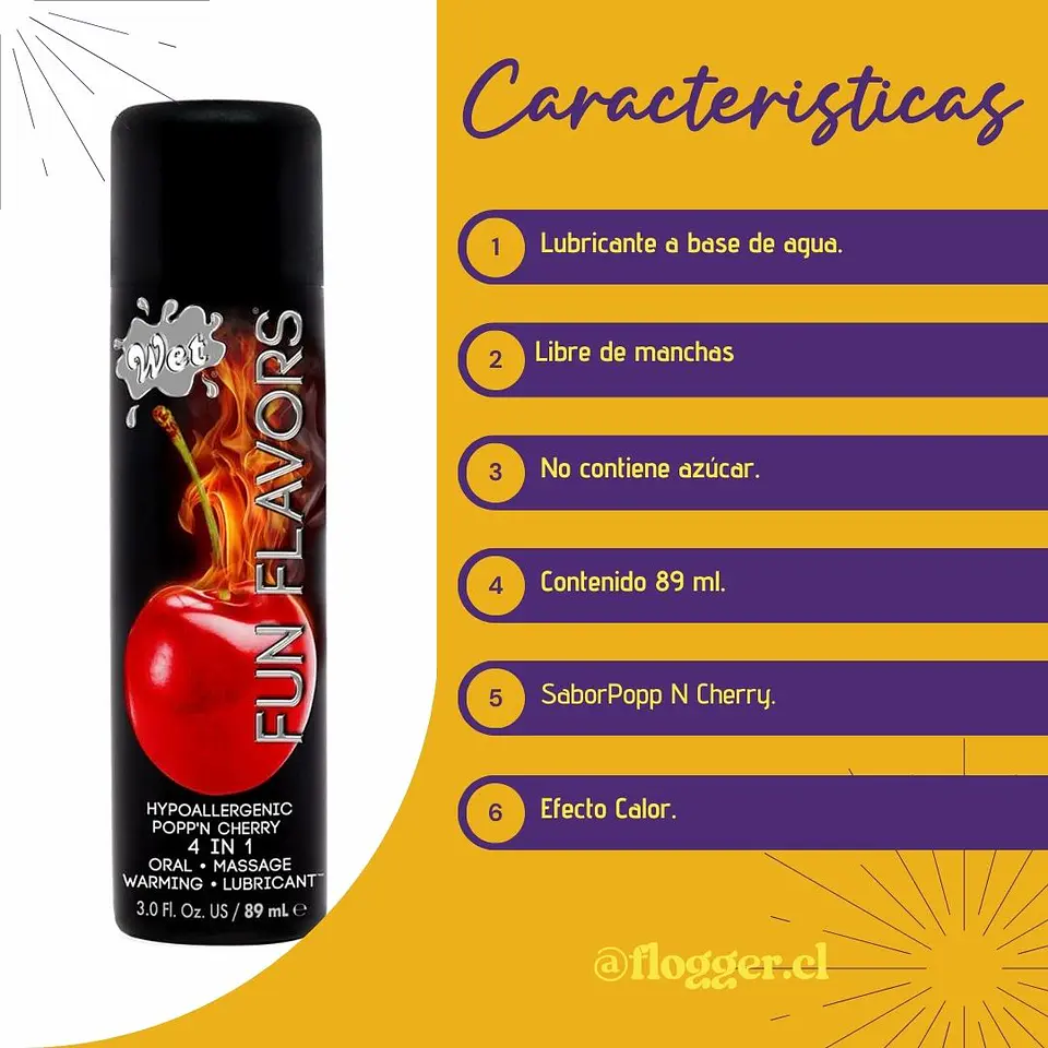 Lubricante Wet Popp N Cherry - 89ml 2