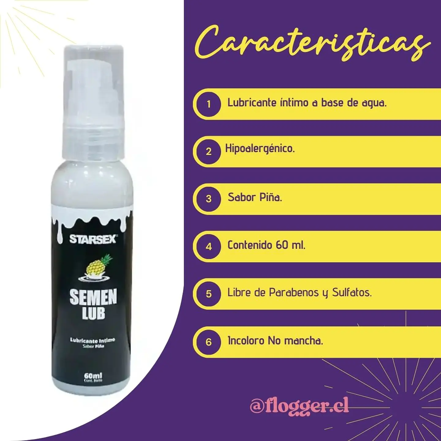 Lubricante semen Lub Piña 60 ml 2