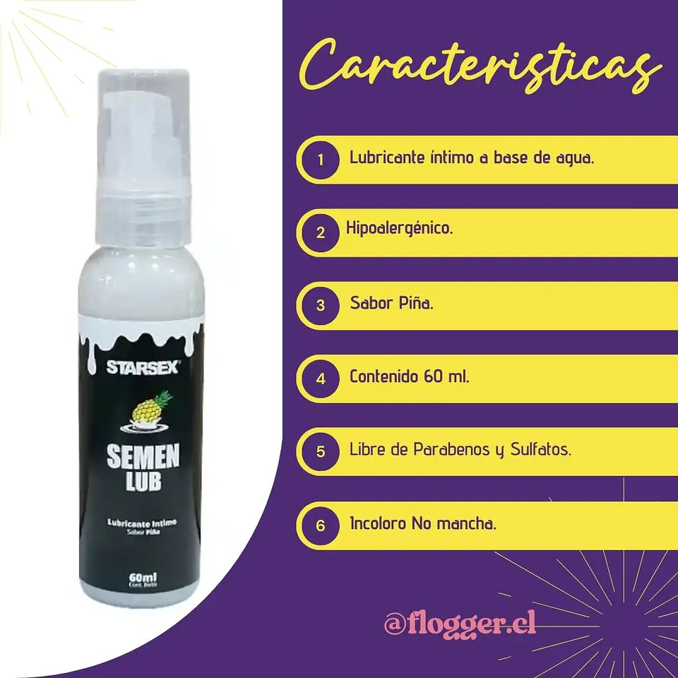 Lubricante semen Lub Piña 60 ml 2