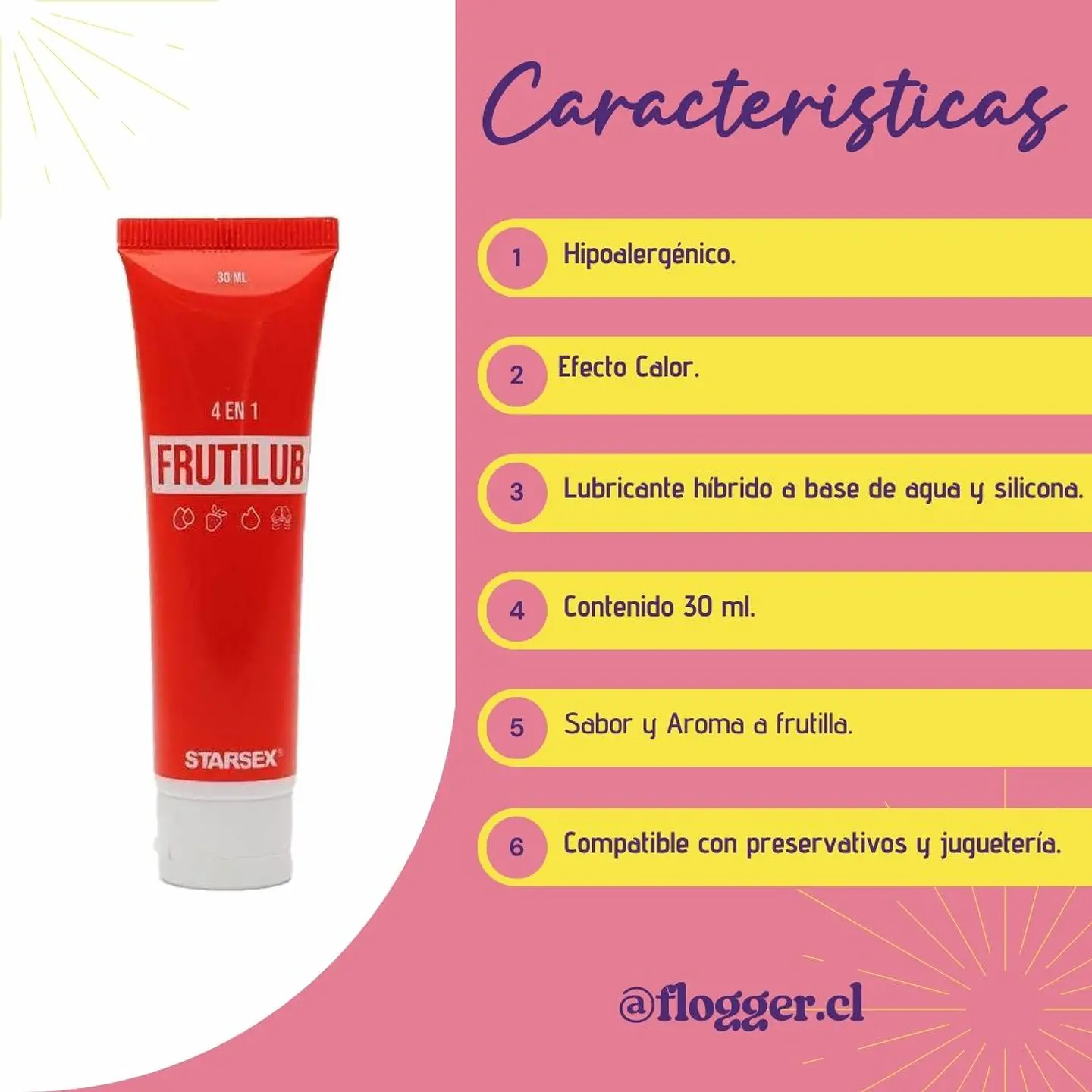Lubricante 4 en 1 FrutiLub Frutilla 30ml - Sabroso, Suave e Híbrido 3