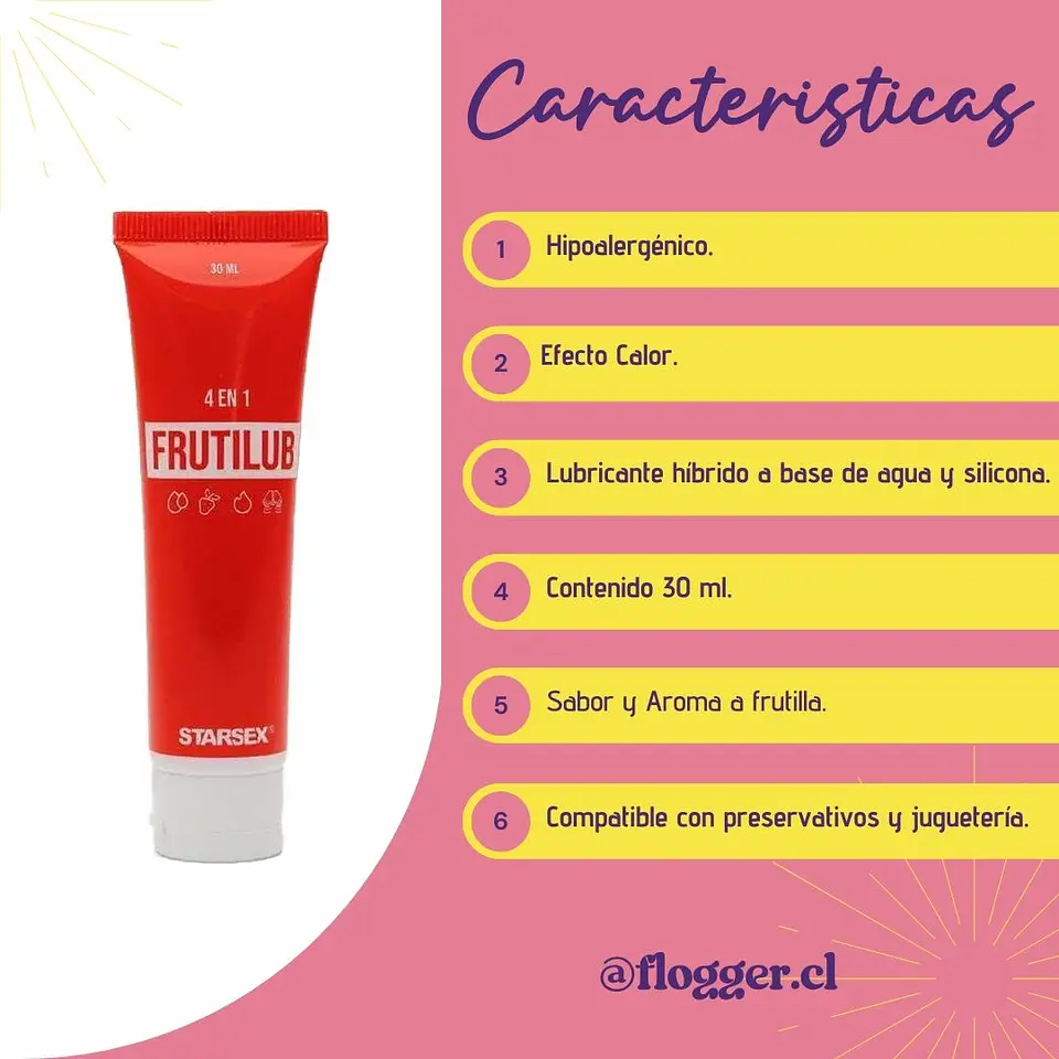Lubricante 4 en 1 FrutiLub Frutilla 30ml - Sabroso, Suave e Híbrido 3