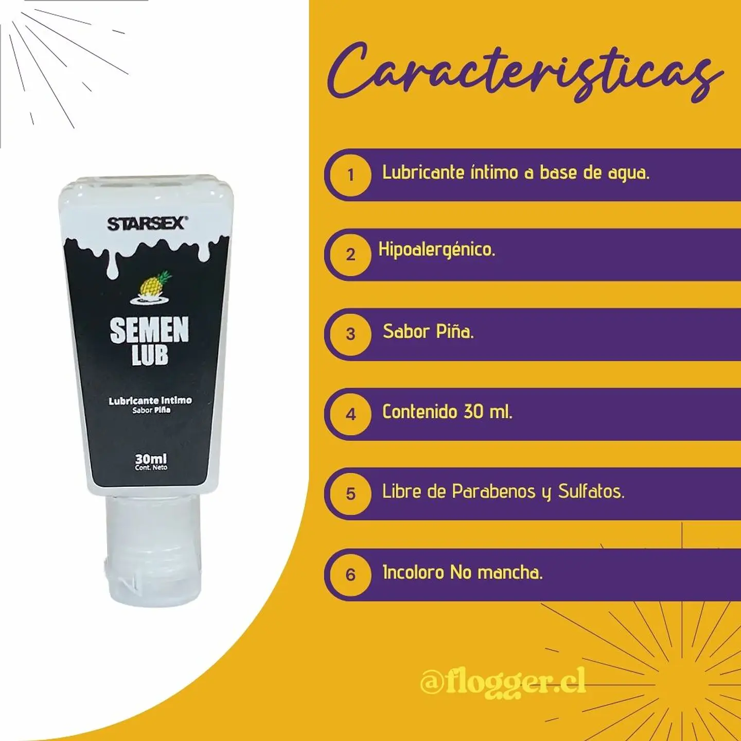 Lubricante Semen Lub Piña 30ml 2