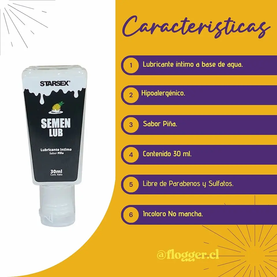 Lubricante Semen Lub Piña 30ml 2