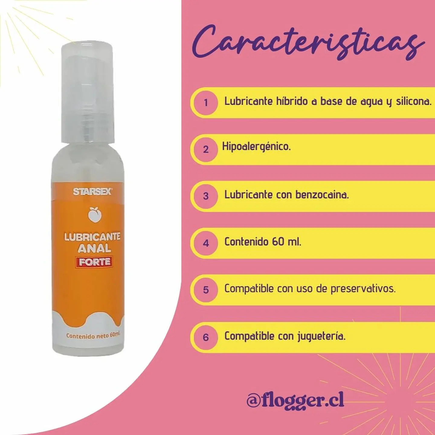 Lubricante Anal Desensibilizante Starsex FORTE 60ml - Relajante y Suave 3