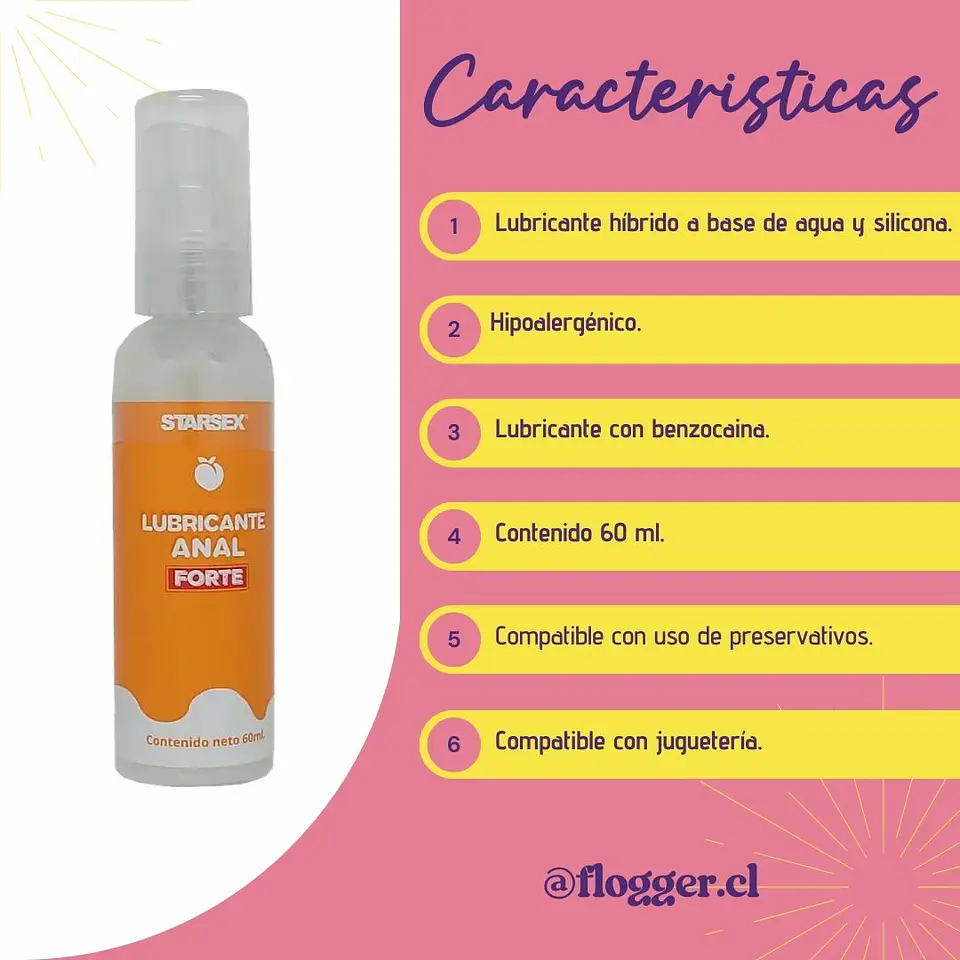 Lubricante Anal Desensibilizante Starsex FORTE 60ml - Relajante y Suave 3