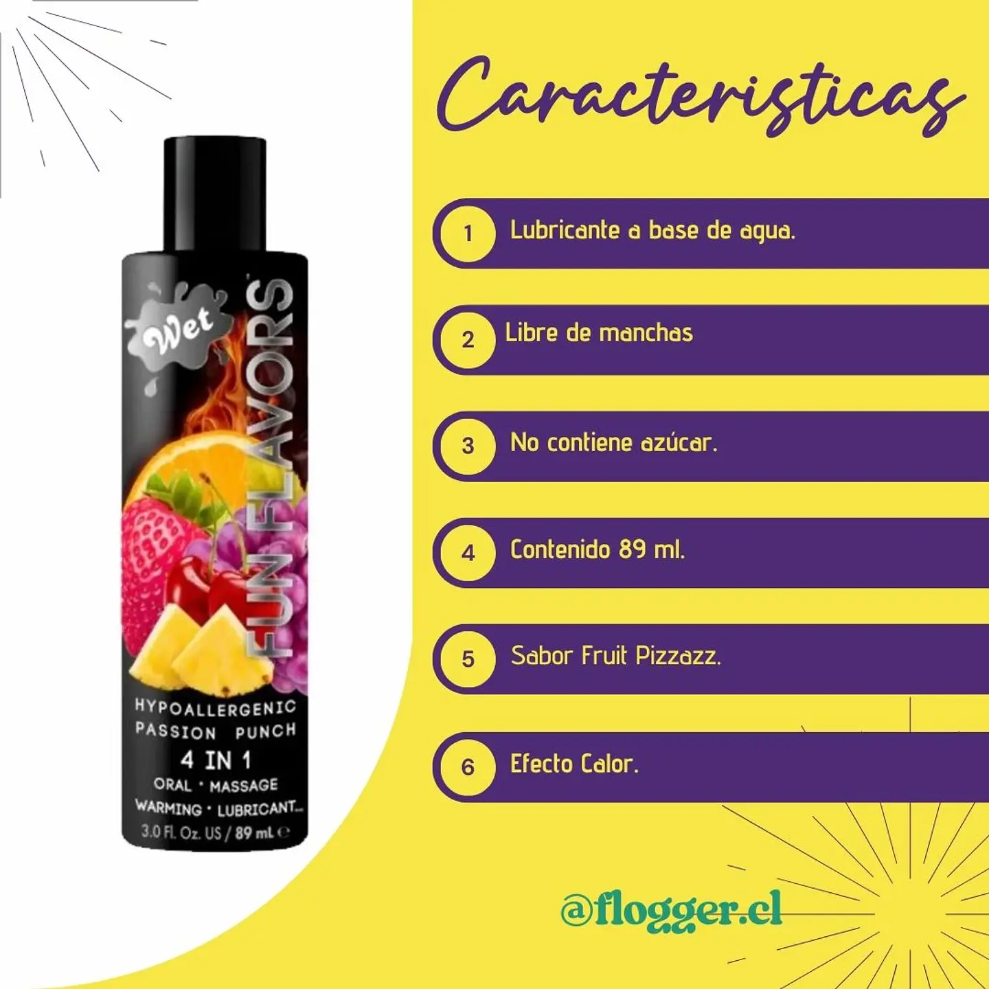 Lubricante Wet Passion Fruit Pizzazz 89g 2
