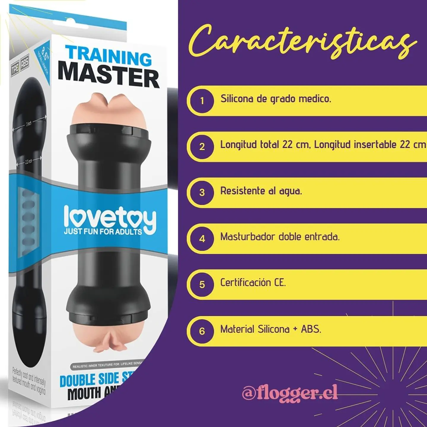 Masturbador doble entrada TrainingMaster LOVETOY 2