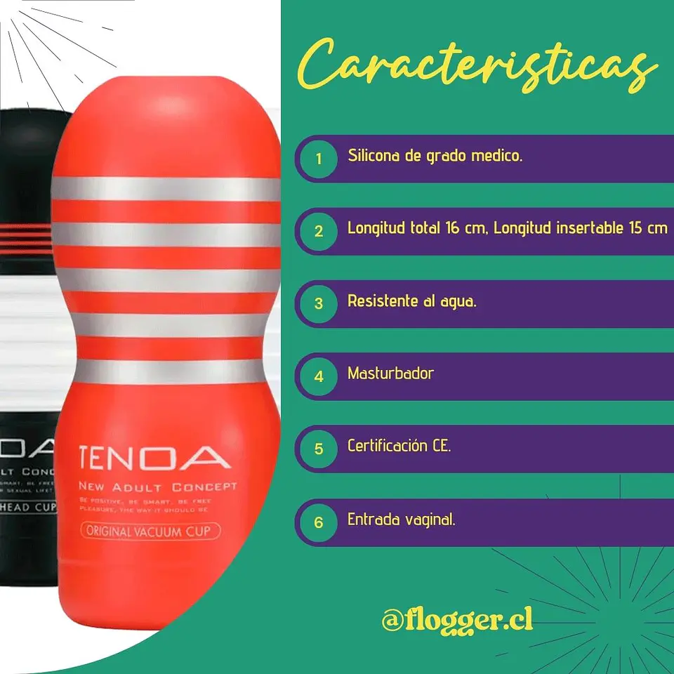 Masturbador masculino Large Tenoa 2