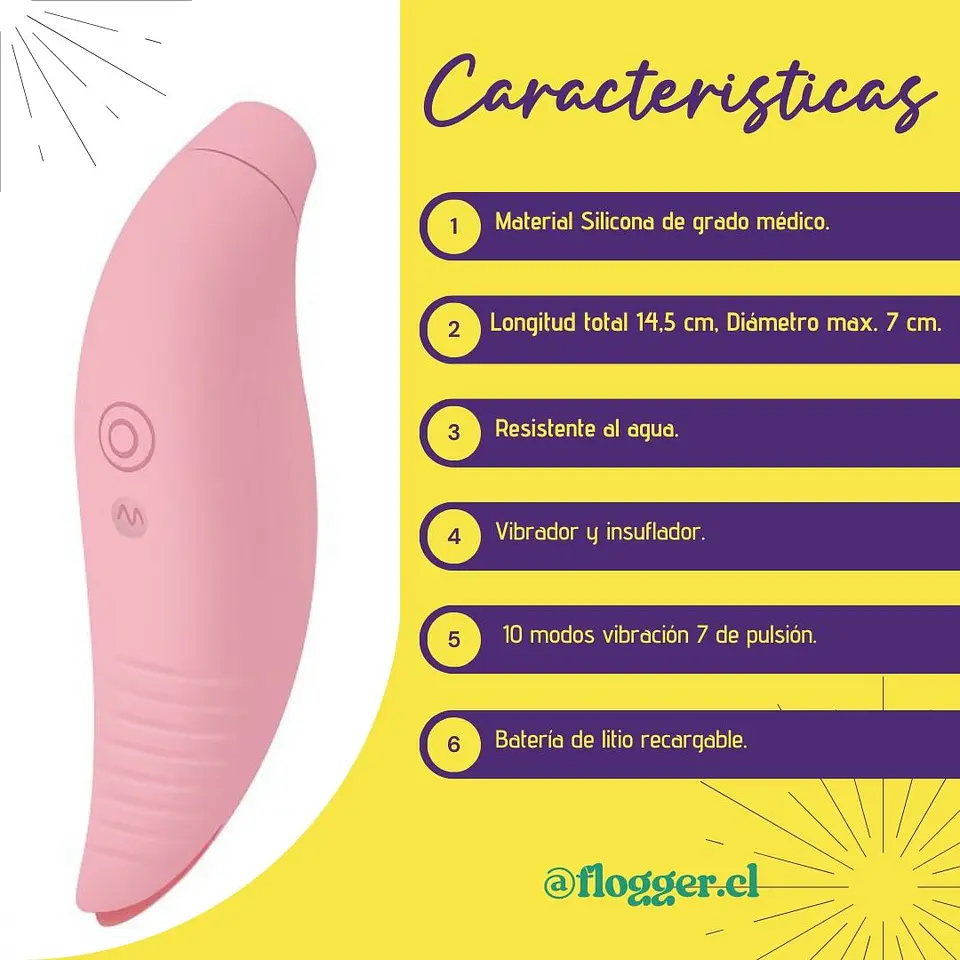 Vibrador Insuflador Premium Birdy CHISA Aphrovibe-Diseño Ovalado Premium 5