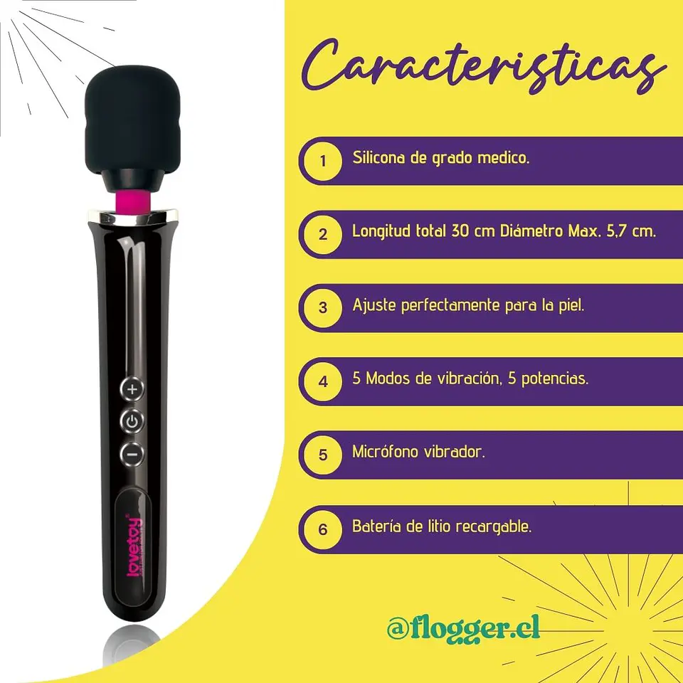 Micrófono vibrador MaxPower LOVETOY 2