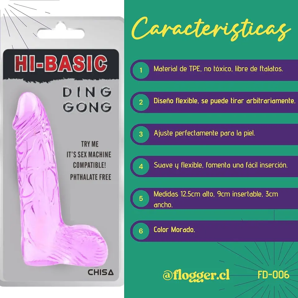 Dildo Elias 15,2cm HiBasic CHISA. 2