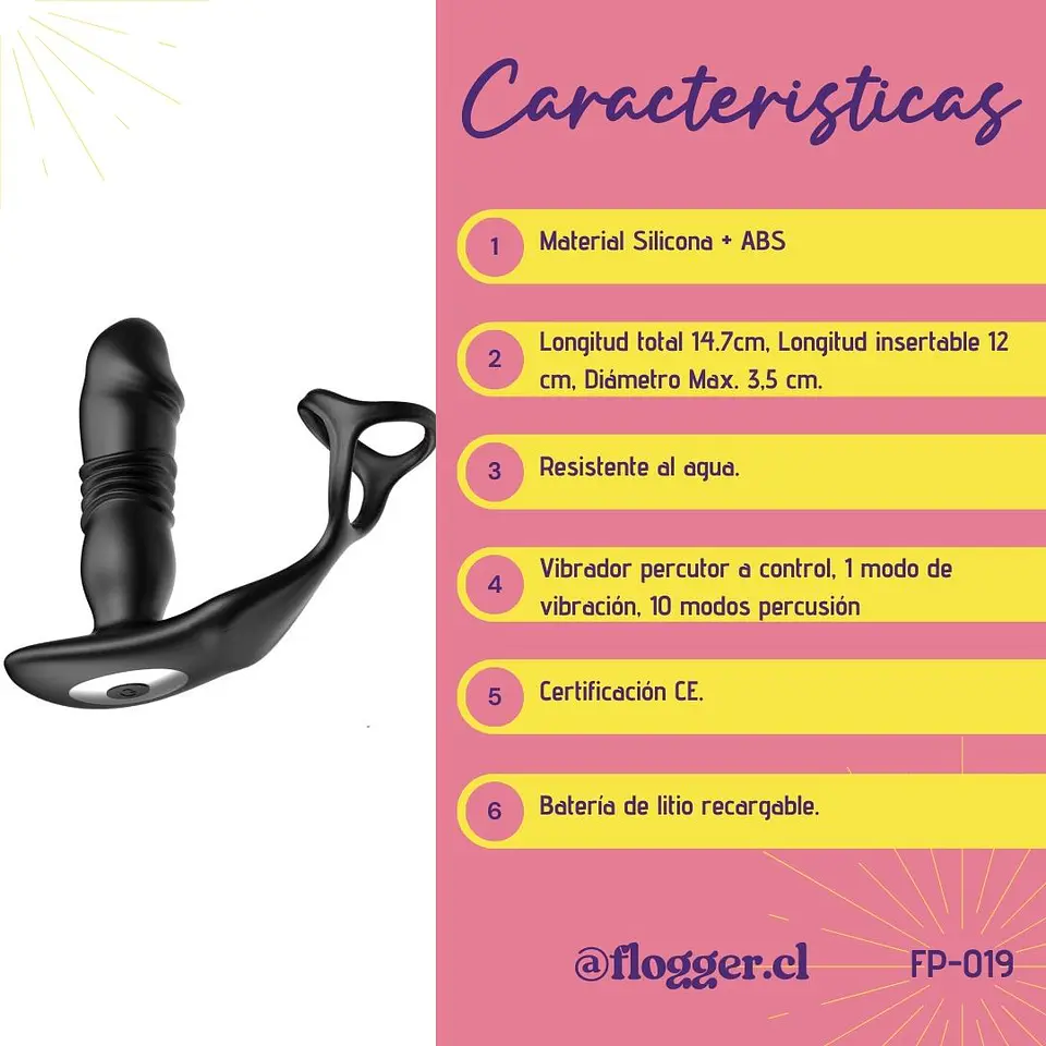Plug vibrador percutor Onix MF1013 2