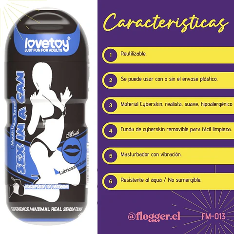 masturbador boca con vibracion lovetoy