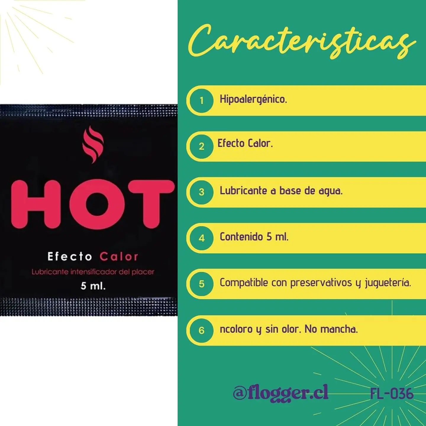 Sachet Lubricante hot 5ml 3