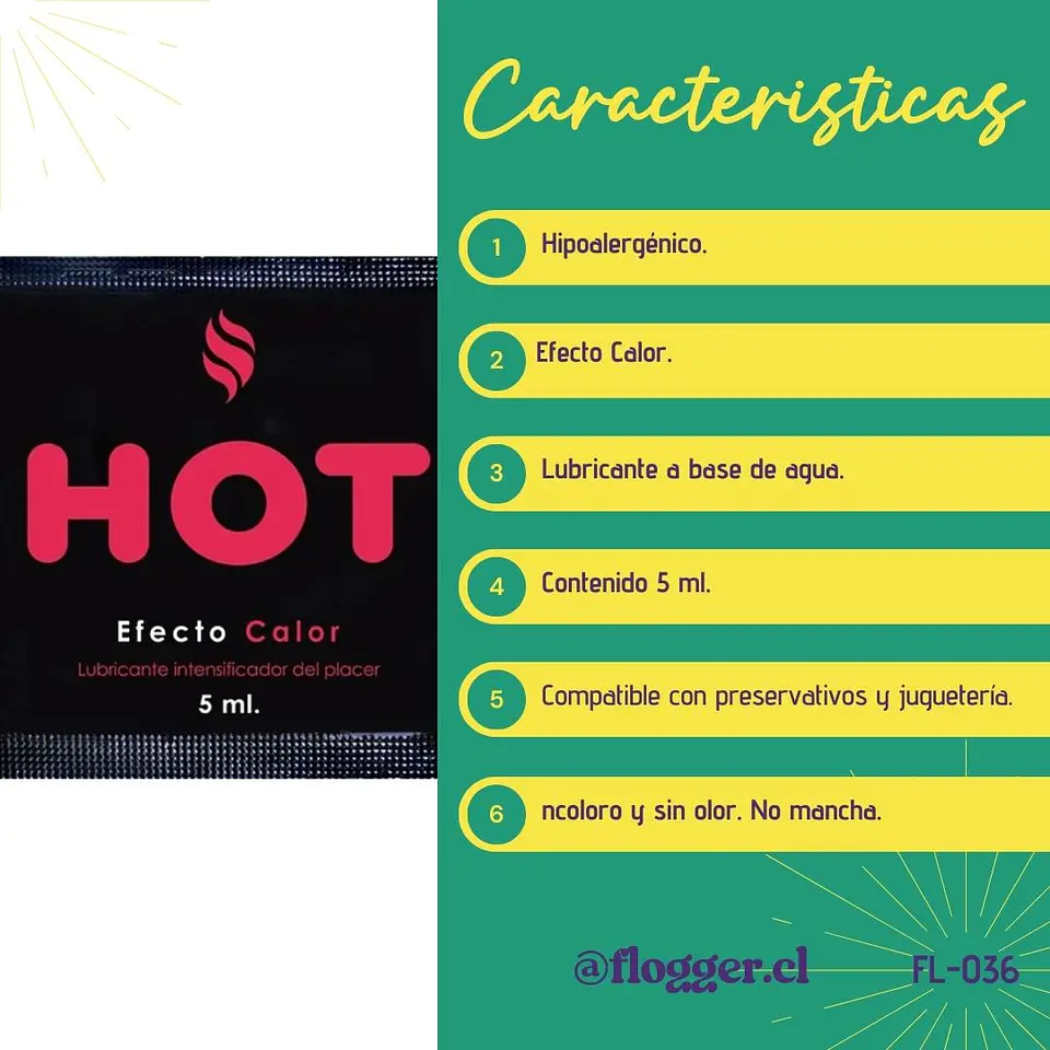 Sachet Lubricante hot 5ml 3