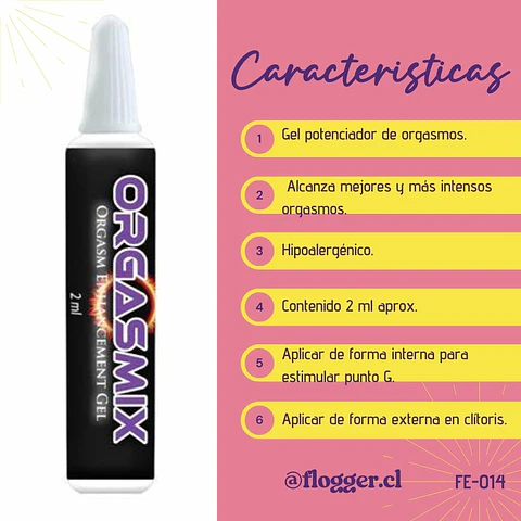 Orgasmix, Gel potenciador de orgasmos.