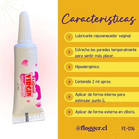 Estrechante Vaginal Liquid Virgin 2ml - Gel Rejuvenecedor Íntimo