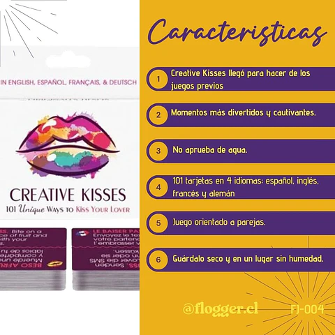 Creative Kisses- Juego de cartas