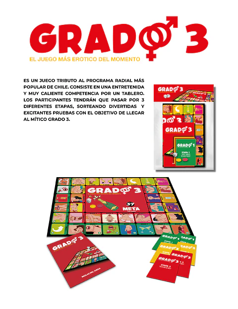 Juego Erótico Para Parejas "Grado 3" 