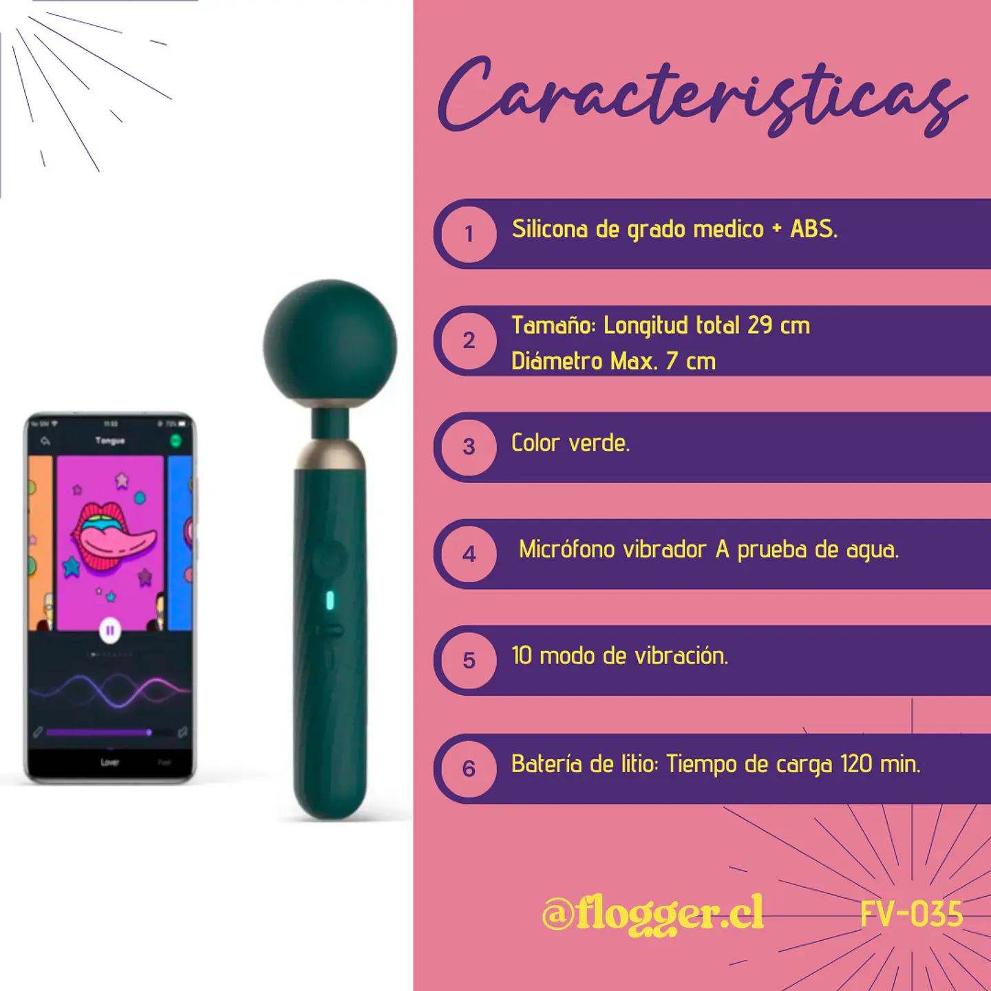 Vibrador Masajeador Smart Magic Zenith MagicMotion con App 5