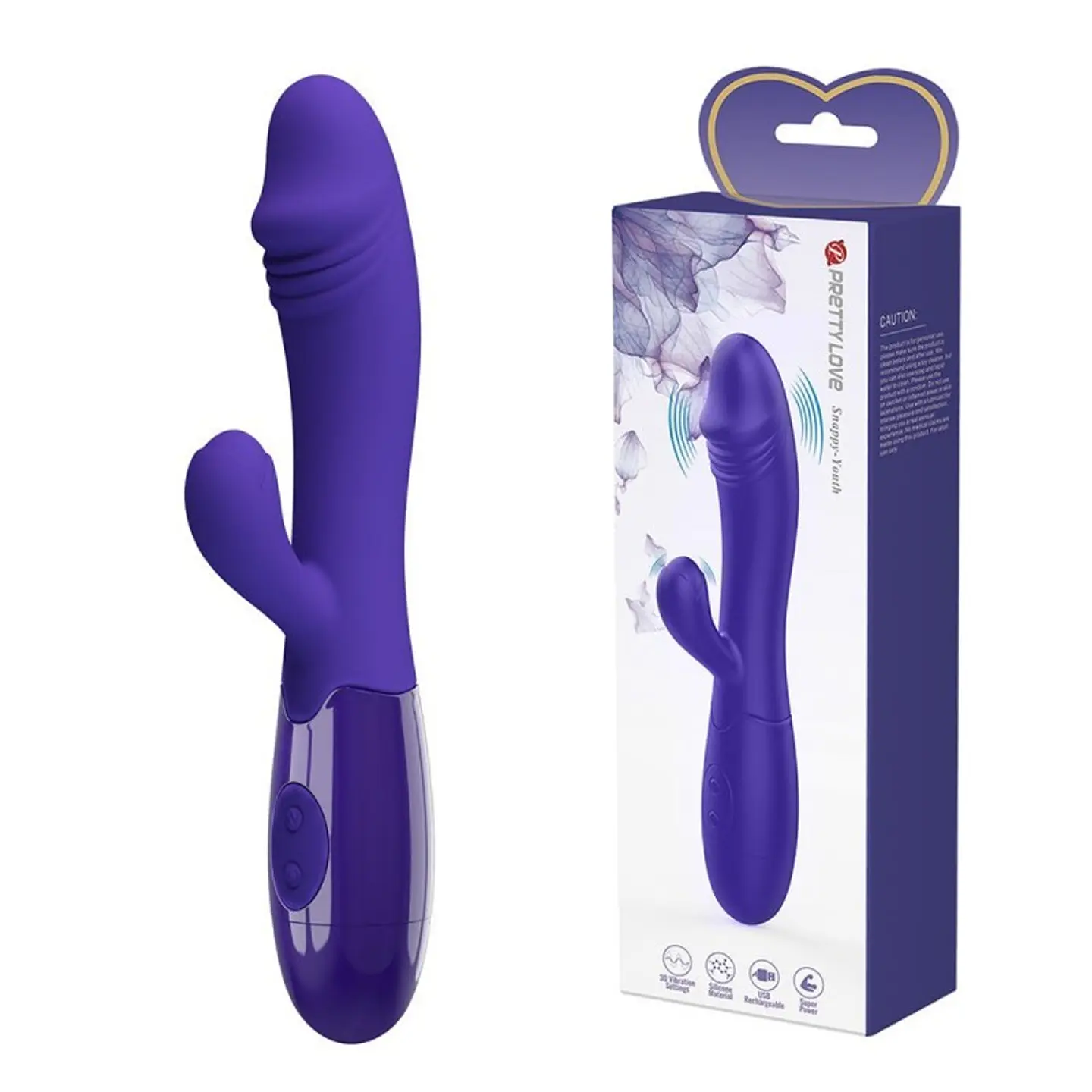 Vibrador Snappy Dual Recargable - Morado 3