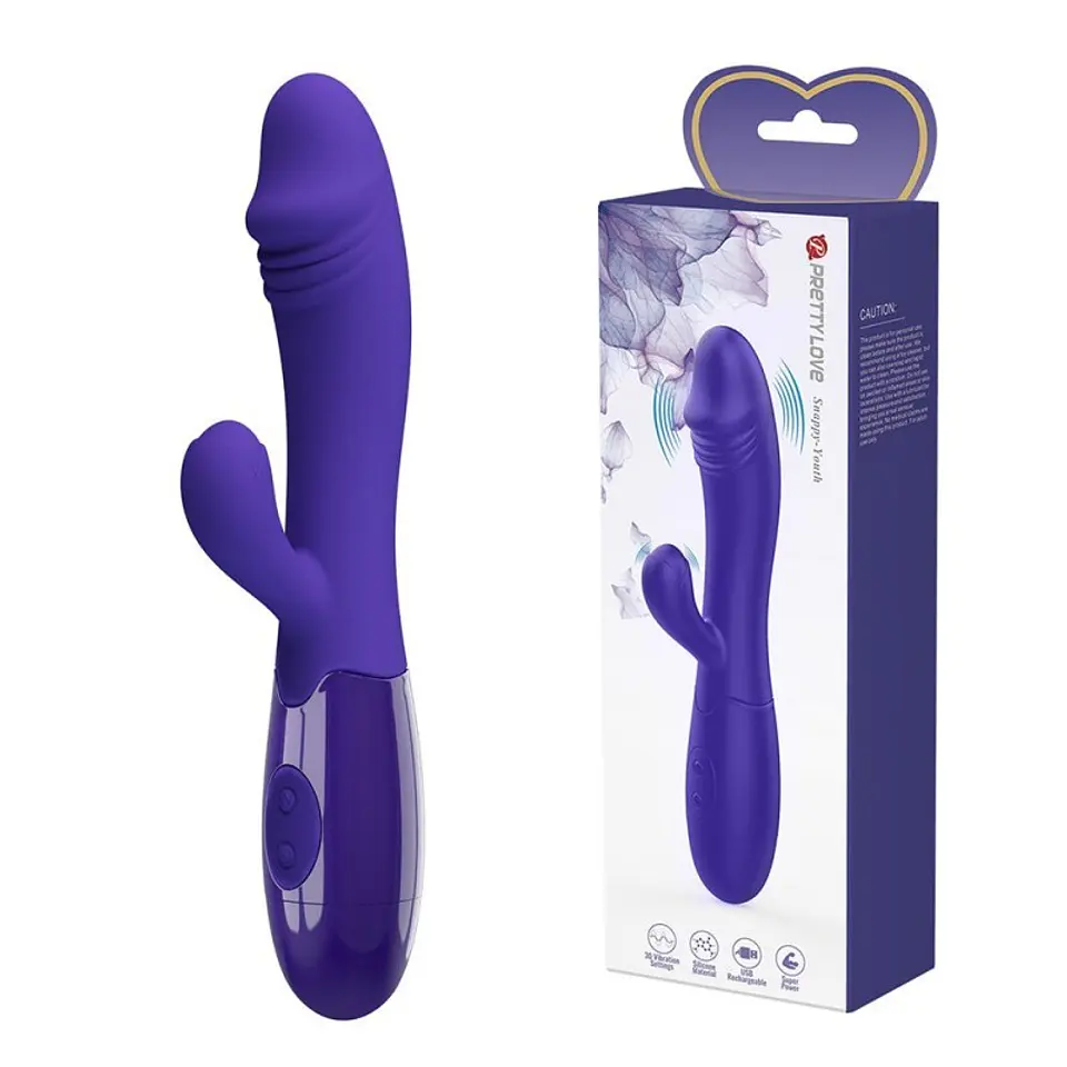 Vibrador Snappy Dual Recargable - Morado 3