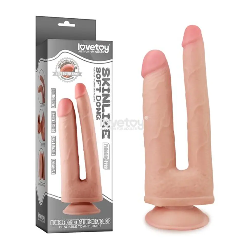 Dildo doble 21.9 cm y 25 cm LOVETOY 1