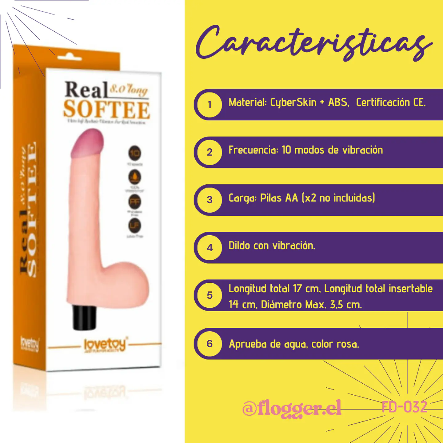 Dildo vibrador RealSortee 17cm 2