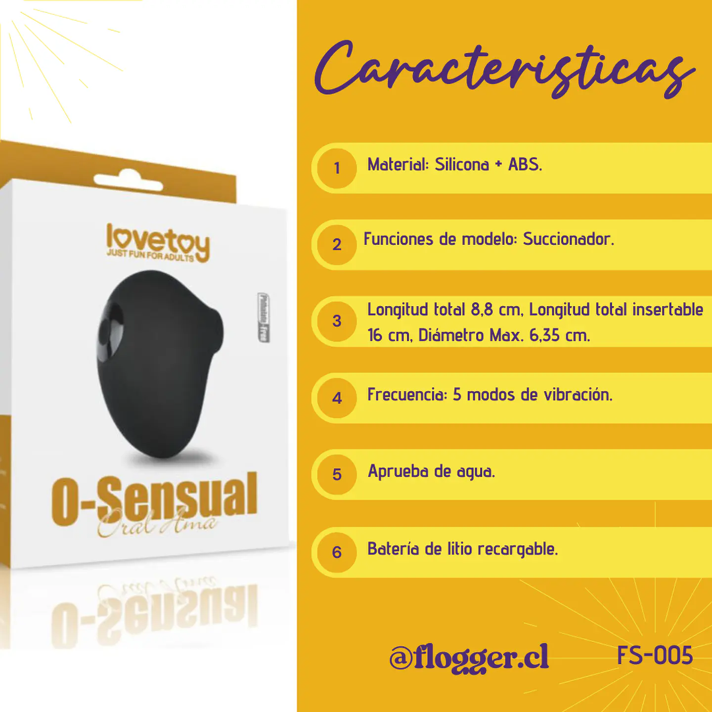 Succionador Clitorial LOVETOY O-Sensual-Succionador Clitorial LOVETOY O-Sensual - Diseño Ovalado Premium 5