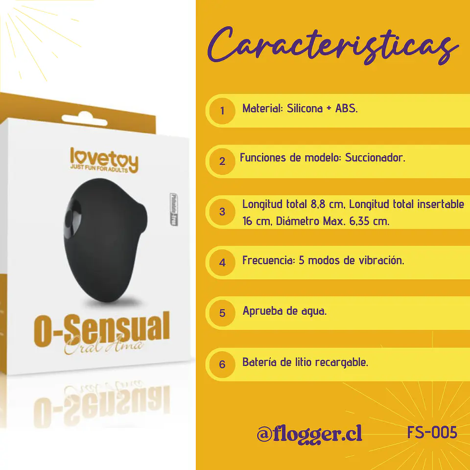 Succionador Clitorial LOVETOY O-Sensual-Succionador Clitorial LOVETOY O-Sensual - Diseño Ovalado Premium 5