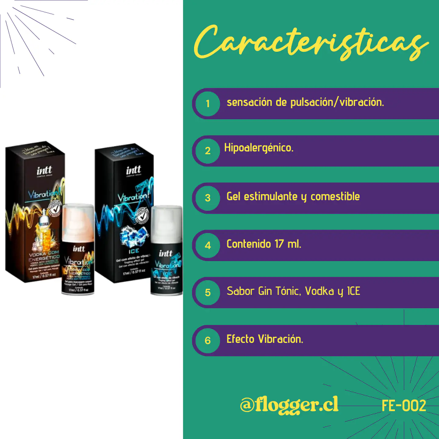 Gel Excitante Intt Vibration Vodka & Energética 17ml - Vibración Líquida 4