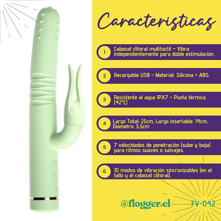 Vibrador Percutor EroCactus LILO - Movimiento Real, Calor y Doble Estimulación 7