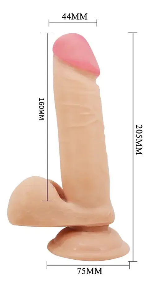 Dildo Realista Pretty Love Creel - Piel Deslizable de 20.5 cm con Ventosa