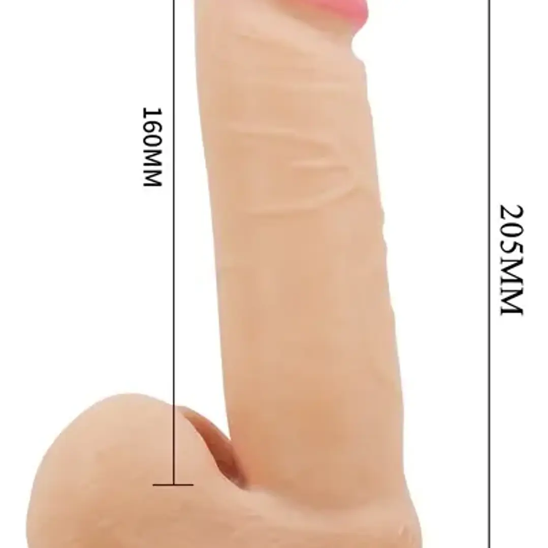 Dildo Realista Pretty Love Creel - Piel Deslizable de 20.5 cm con Ventosa 2
