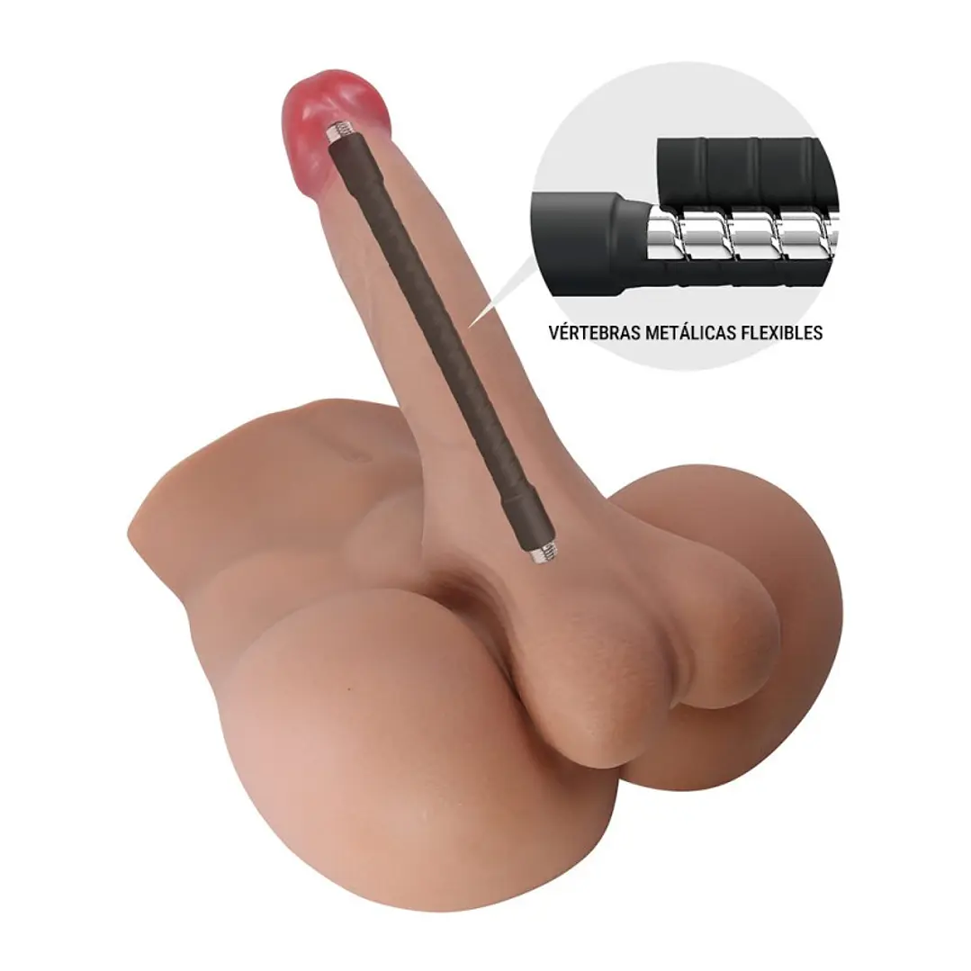 Masturbador Realista Rhyne de Pretty Love - Torso con Pene Articulado y Canal Anal 4