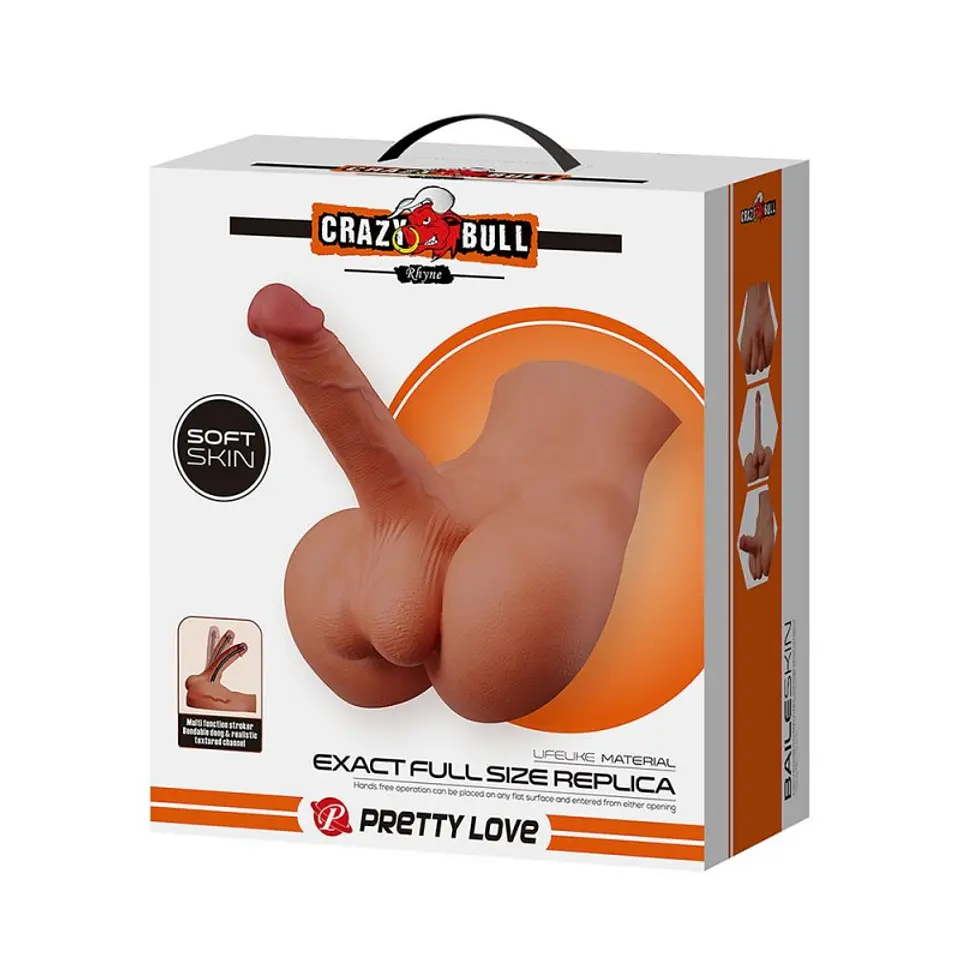 Masturbador Realista Rhyne de Pretty Love - Torso con Pene Articulado y Canal Anal 6