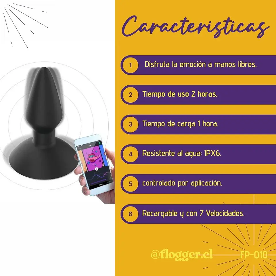 Plug Anal Smart Equinox Magic Motion - Control por App y 7 Modos de Vibración 6