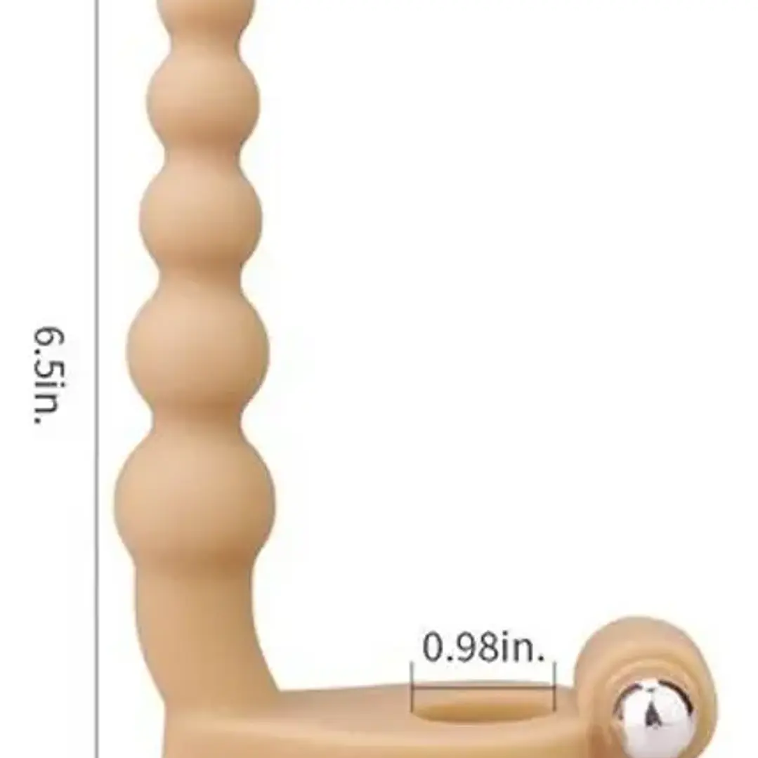 Anillo Vibrador con Dildo Double UltraSoft 16cm - Doble Penetración y 10 Modos 2