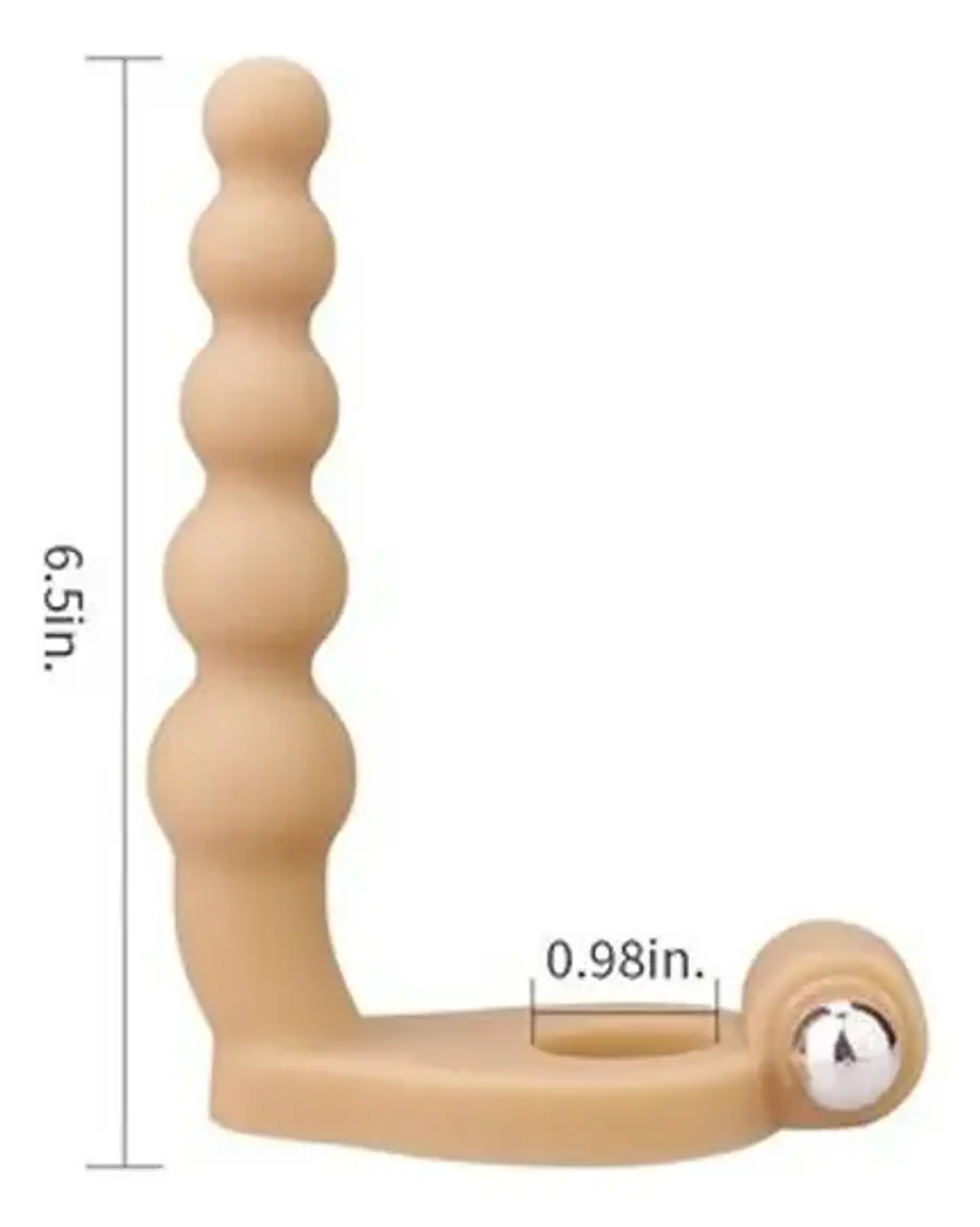 Anillo Vibrador con Dildo Double UltraSoft 16cm - Doble Penetración y 10 Modos 2