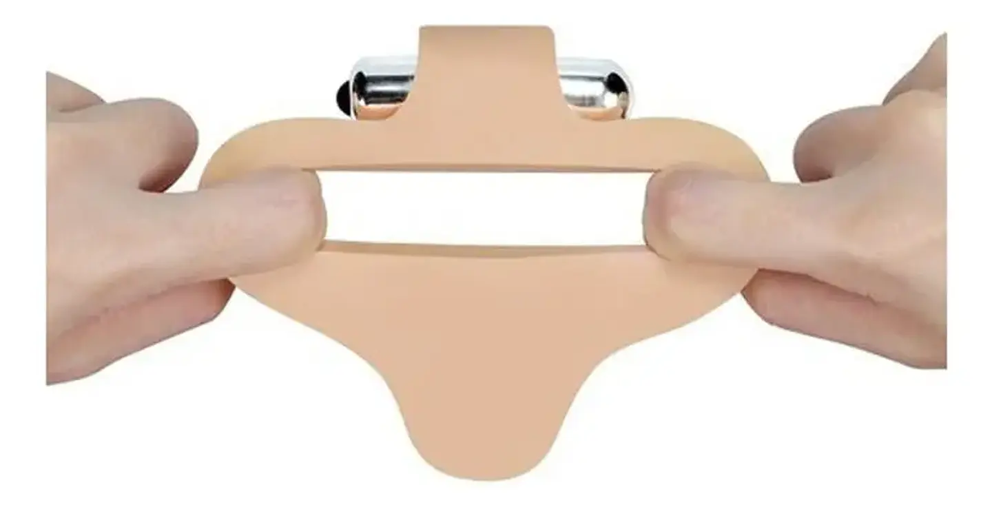 Anillo Vibrador con Dildo Double UltraSoft 16cm - Doble Penetración y 10 Modos 3